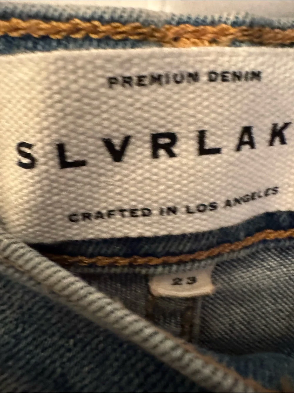 SLVRLAKE Beatnik Ankle Slim High Rise Light Women’s Blue Denim Jeans Size 23 - Picture 8 of 16